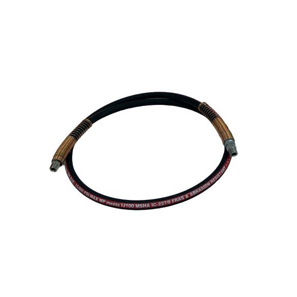 Alliance Rubber Ryco Hydraulic Jack Hose Assembly, 1/4 In X 60 In 10K PSI 3/8 M+M NPT, Isobaric Braid TJ24D-60.00-20902090-0606 - main
